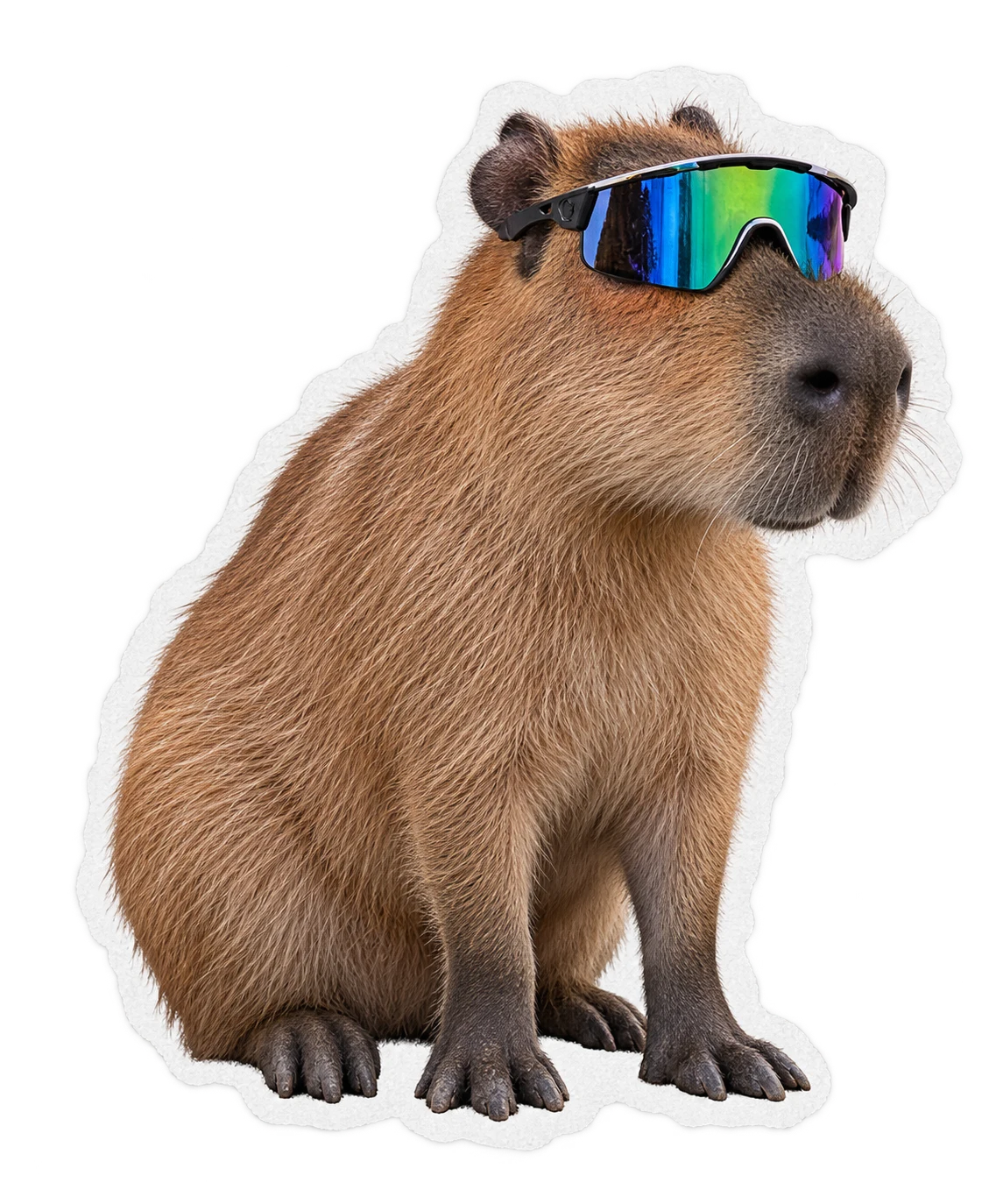 Capibara con lentes de sol deportivos